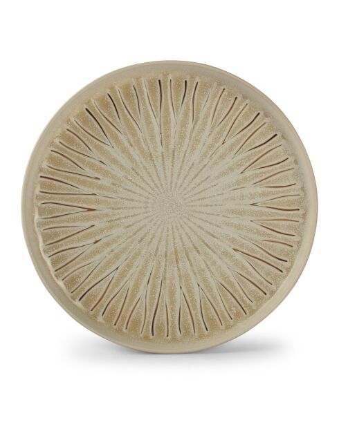 4 Assiettes en porcelaine Orion blanches - L.30cm