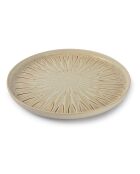 4 Assiettes en porcelaine Orion blanches - L.30cm