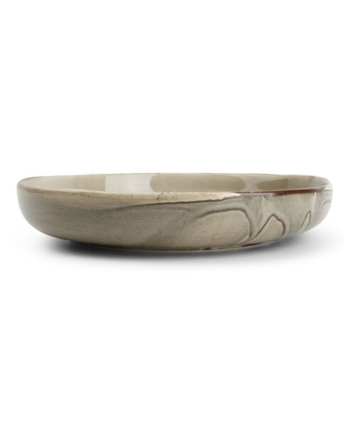 4 Assiettes profondes en porcelaine Studio Urban grises - 22x4cm