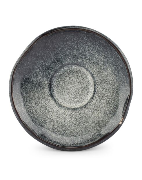 4 platillos moca de gres Capri azul/verde - D.11 cm