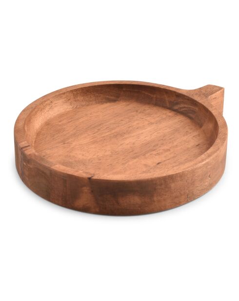 Chop Servierplatte aus Holz, braun, 20 x 3,5 cm