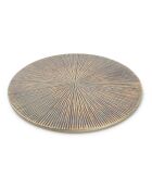 2 Dessous de verre côtelé en aluminium Charm doré - D.26 cm