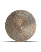 2 Dessous de verre côtelé en aluminium Charm doré - D.26 cm