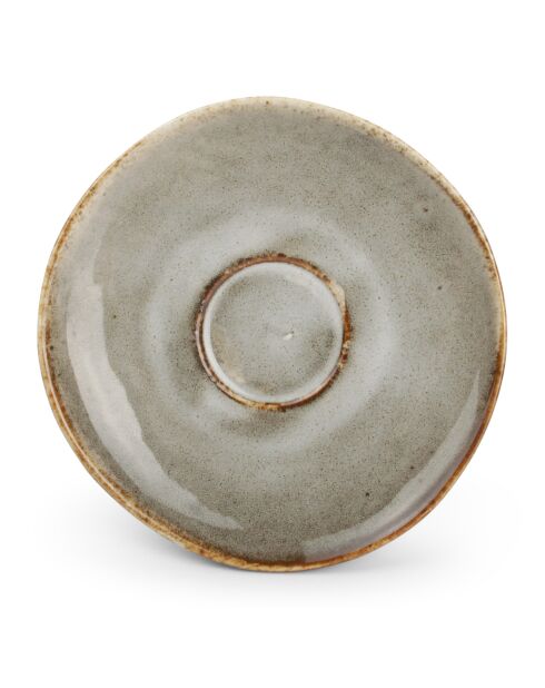 4 Soucoupes moka en porcelaine Studio Urban grises - D.11 cm