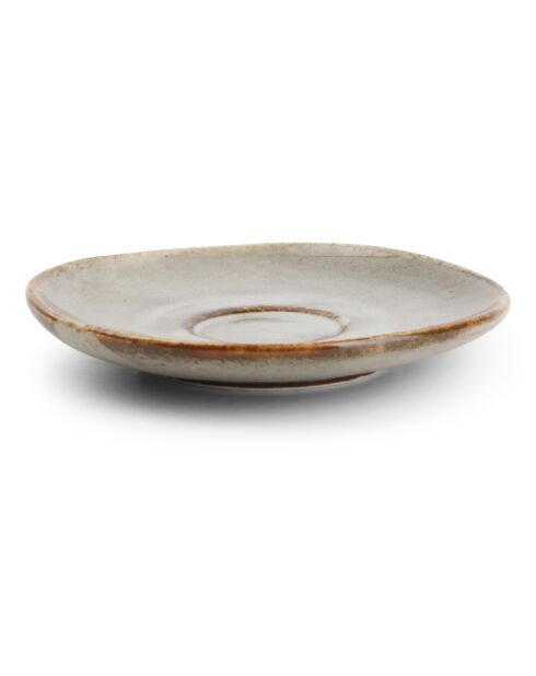 4 Soucoupes moka en porcelaine Studio Urban grises - D.11 cm