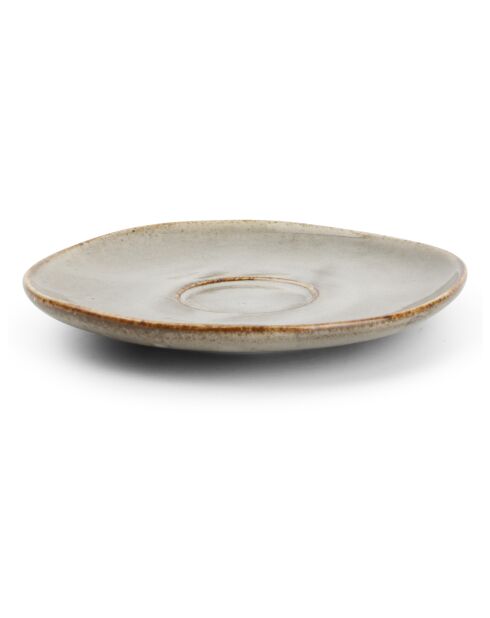 4 Soucoupes en porcelaine Studio Urbain grises - D.15 cm
