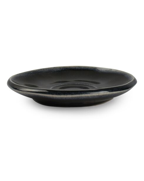 4 Soucoupes à moka en grès Capri  bleues - D.11 cm