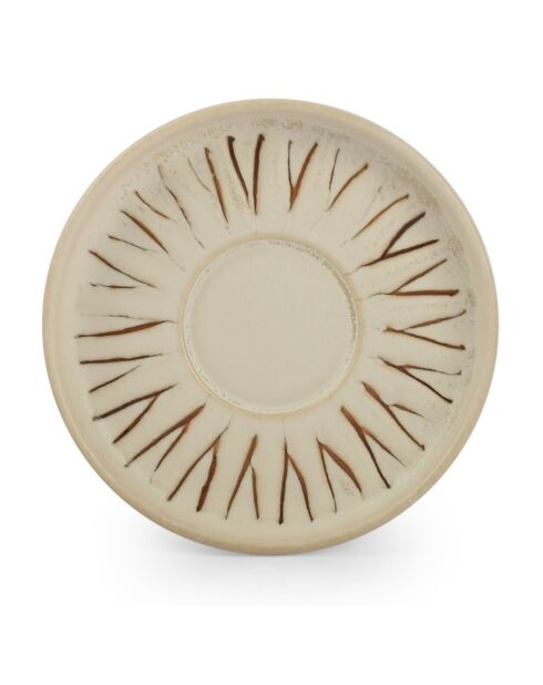 4 Soucoupes à moka en porcelaine Orion blanches - D.10,5 cm