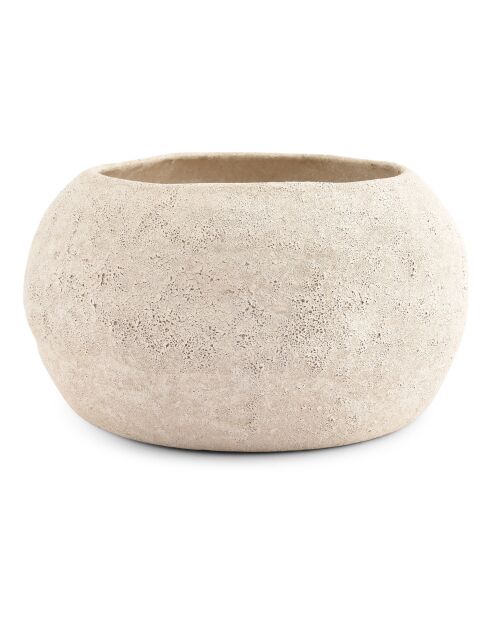 Plato de gres beige Cave, 26 x 13,5 cm