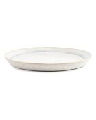 4 Assiettes en grès Stripes  rayures bleues - D.19,5 cm