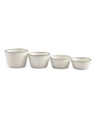 4 pièces de bols en porcelaine Nero blancs