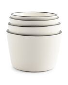 4 pièces de bols en porcelaine Nero blancs