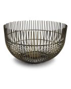 Panier en fil de fer Iris style vintage doré - 21 x 12 cm