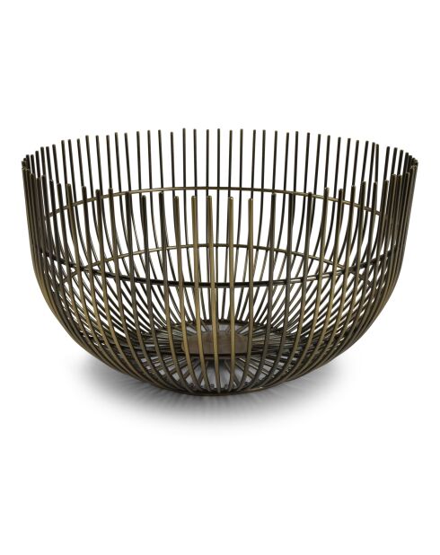 Panier en fil de fer Iris style vintage doré - 21 x 12 cm