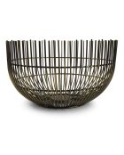 Panier en fil de fer Iris style vintage doré - 21 x 12 cm