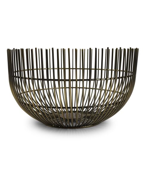Panier en fil de fer Iris style vintage doré - 21 x 12 cm