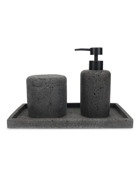 Distributeur de savon  en polyrésine Suds  gris anthracite - 25cl