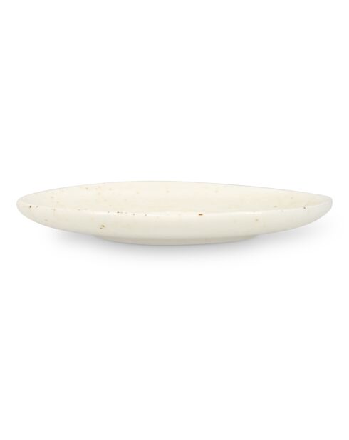4 Soucoupes en porcelaine style plage  Studio Urbain beiges - D.15 cm