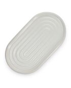 Plato para servir de gres beige Mochi, 35 x 19,5 x 2 cm
