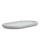 Plato para servir de gres beige Mochi, 35 x 19,5 x 2 cm