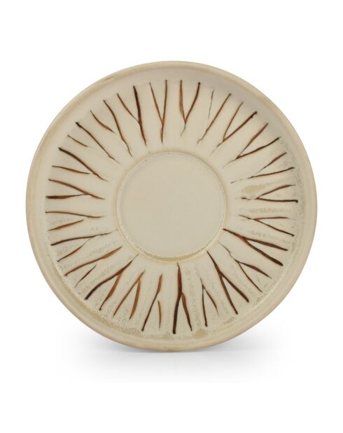 4 Soucoupes en porcelaine Orion blanches - D.13 cm