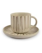 4 Soucoupes en porcelaine Orion  blanches - D.13 cm