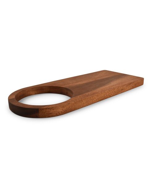 Braunes Nillo Servierbrett aus Holz, 38 x 16 cm