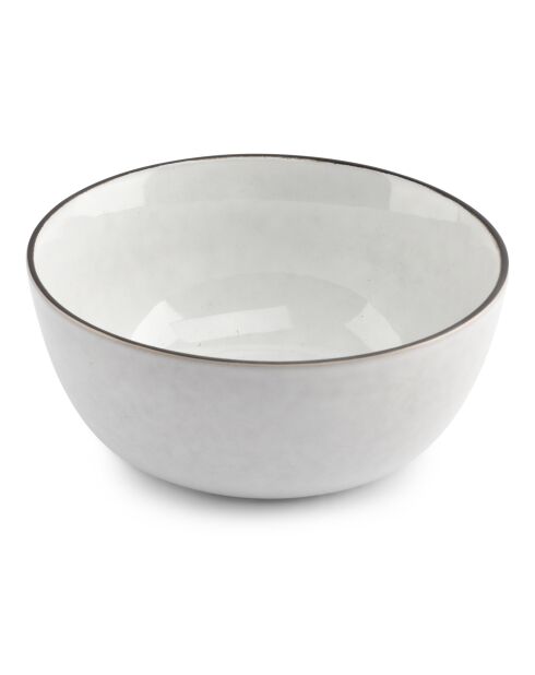 4 Bols en grès Fina blancs - 14xH6,5cm