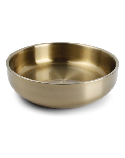 Plateau de service double paroi en acier inoxydable Bar doré - 29 x 8 cm
