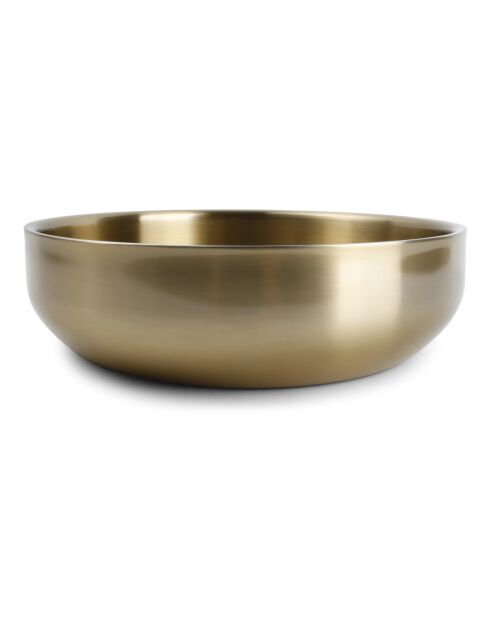 Plateau de service double paroi en acier inoxydable Bar doré - 29 x 8 cm