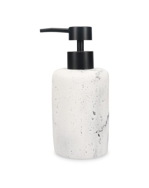 Distributeur de savon en polyrésine Suds marbre blanc - 25cl