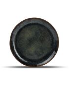 4 Assiettes  en grès Mielo bleu/vert/noir - D.15,5 cm