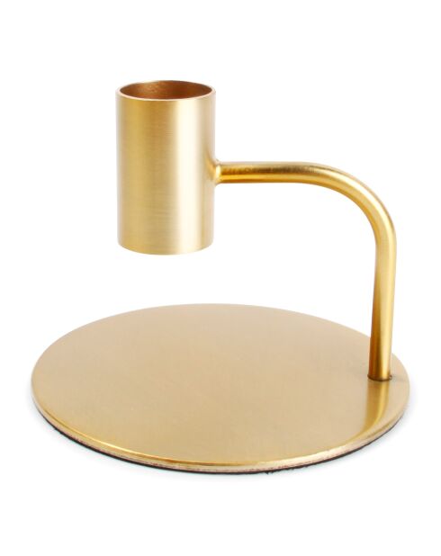 Gold Pillar metalen kandelaar, - 10x8cm