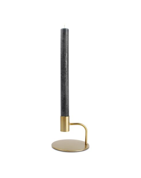 Gold Pillar metalen kandelaar, - 10x8cm