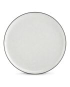 4 Assiettes en grès Fina blanches   - 20x1,5x20 cm