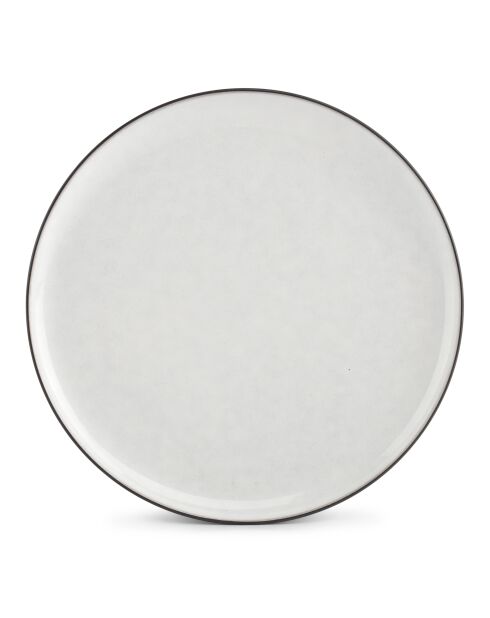 4 platos de gres Fina blanco - 20x1,5x20 cm