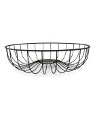 Panier en fil métallique Octo noir -  35 x 9 cm