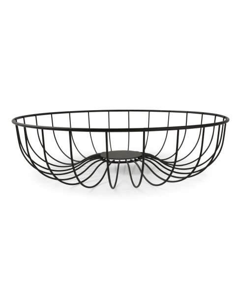Panier en fil métallique Octo noir - 35 x 9 cm