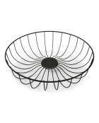 Panier en fil métallique Octo noir -  35 x 9 cm
