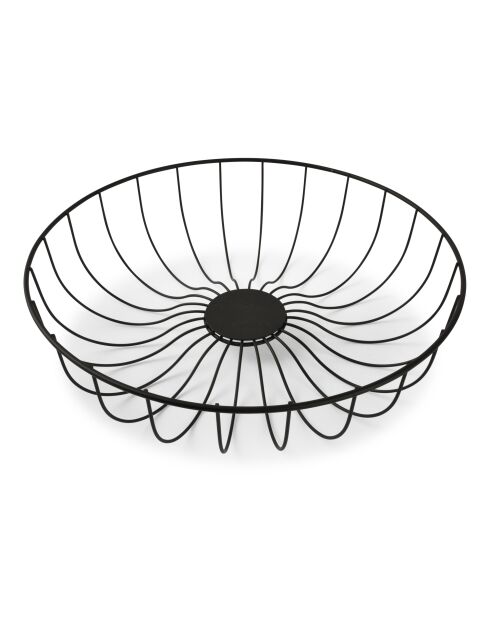 Panier en fil métallique Octo noir - 35 x 9 cm
