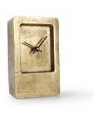 Reloj de mesa Zone con borde dorado - 11 x 18 cm