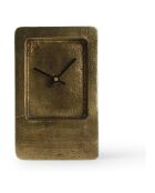 Reloj de mesa Zone con borde dorado - 11 x 18 cm