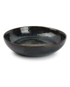 4 Suppenteller aus Steinzeug von Mielo in Blau/Grün/Schwarz, 21,5 x 5 cm