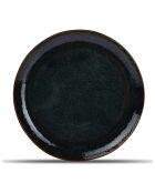 4 Assiettes en grès Mielo  bleu/vert/noir - D.26,5 cm
