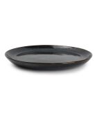 4 Assiettes en grès Mielo  bleu/vert/noir - D.26,5 cm
