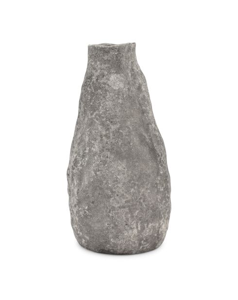 Jarrón de gres antracita Cave - 17xH33,5 cm