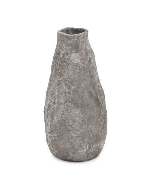 Jarrón de gres antracita Cave - 17xH33,5 cm