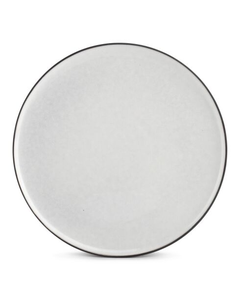 4 Assiettes en grès Fina blanches   - 26x1,8x26 cm