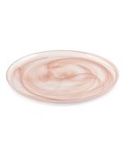 6 Assiettes en verre Twirl marron - D.33cm