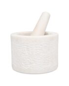Mortier et pilon en marbre Marbliss blanc - 14xH10cm